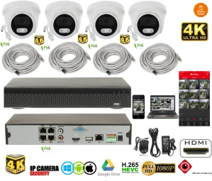 Kamerový Systém 4K ULTRA UHD IP+POE 8,3Mpx