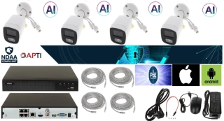 AI hybrid Light IP 4 kamerovy set 4 Mpix tube (6143K4)